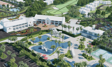 Aerial New Pool House West